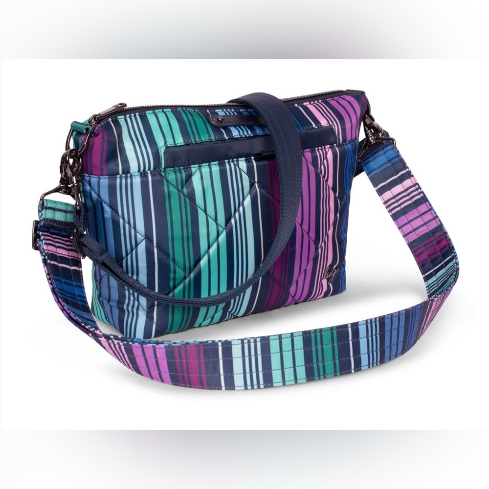 Lug Flare 2 Crossbody Bag, Multicolor Stripes.  NWT
